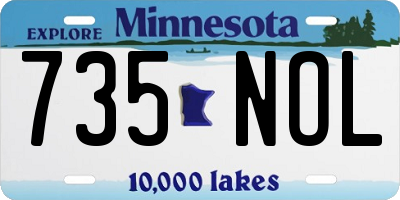 MN license plate 735NOL