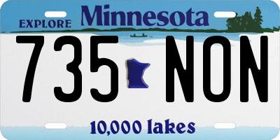 MN license plate 735NON