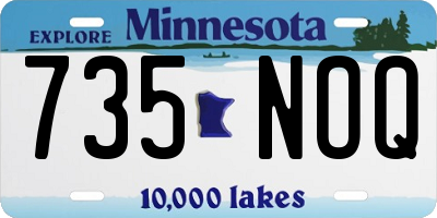 MN license plate 735NOQ