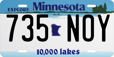 MN license plate 735NOY