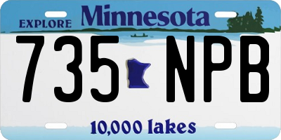 MN license plate 735NPB
