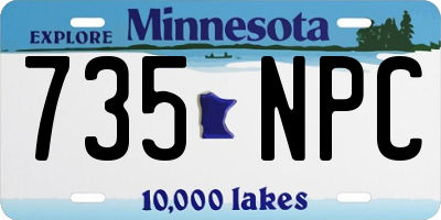MN license plate 735NPC