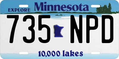 MN license plate 735NPD