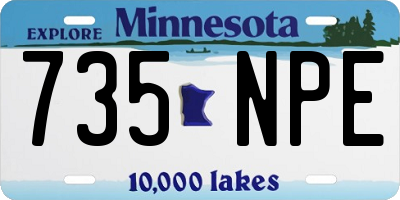 MN license plate 735NPE