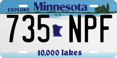 MN license plate 735NPF