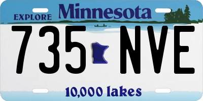 MN license plate 735NVE