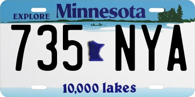 MN license plate 735NYA