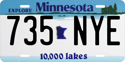 MN license plate 735NYE