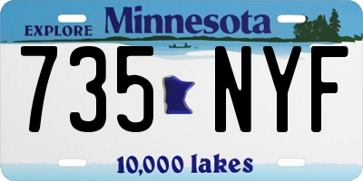 MN license plate 735NYF
