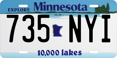 MN license plate 735NYI