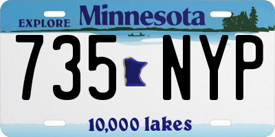 MN license plate 735NYP