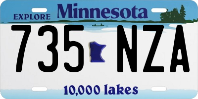 MN license plate 735NZA