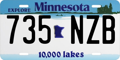 MN license plate 735NZB