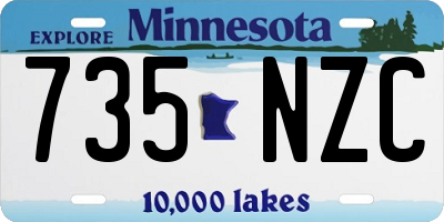 MN license plate 735NZC