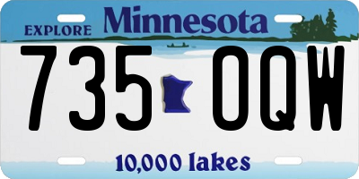 MN license plate 735OQW