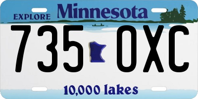 MN license plate 735OXC