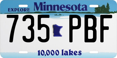 MN license plate 735PBF