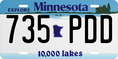MN license plate 735PDD