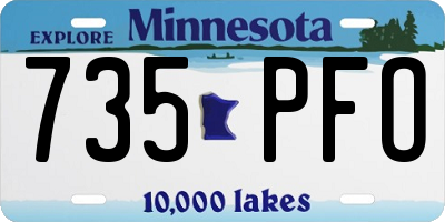 MN license plate 735PFO
