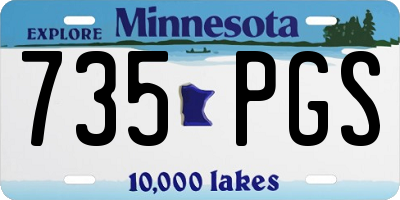 MN license plate 735PGS