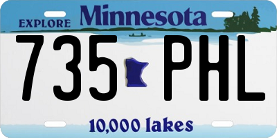 MN license plate 735PHL