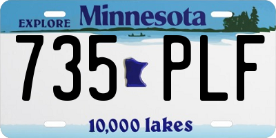 MN license plate 735PLF