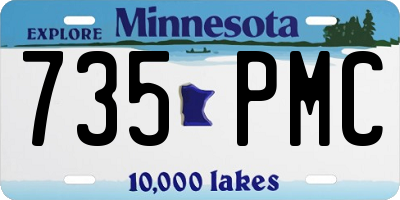 MN license plate 735PMC