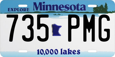MN license plate 735PMG