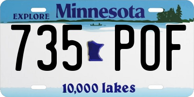 MN license plate 735POF