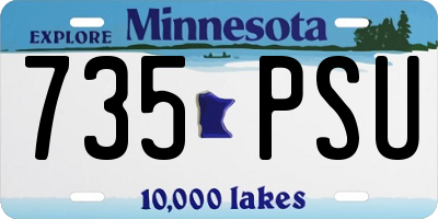 MN license plate 735PSU