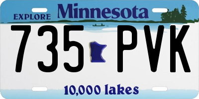 MN license plate 735PVK