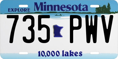 MN license plate 735PWV