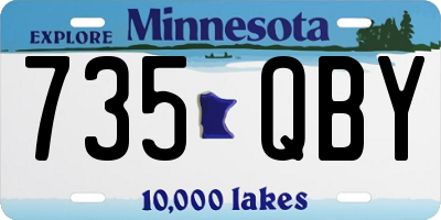 MN license plate 735QBY