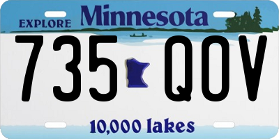 MN license plate 735QOV
