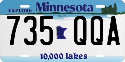 MN license plate 735QQA