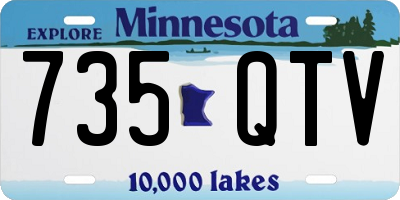MN license plate 735QTV