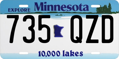 MN license plate 735QZD