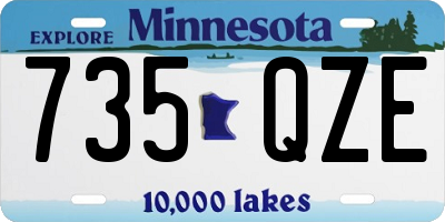 MN license plate 735QZE