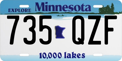 MN license plate 735QZF