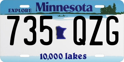 MN license plate 735QZG