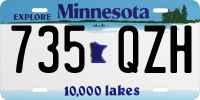 MN license plate 735QZH
