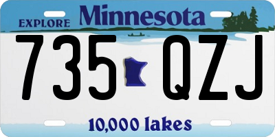 MN license plate 735QZJ