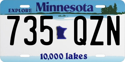 MN license plate 735QZN