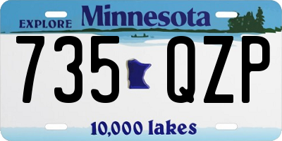 MN license plate 735QZP