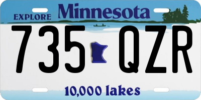 MN license plate 735QZR