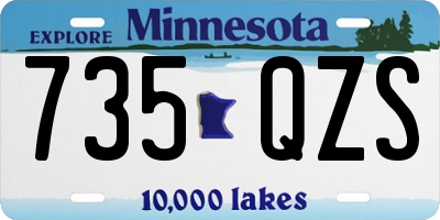 MN license plate 735QZS