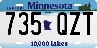 MN license plate 735QZT
