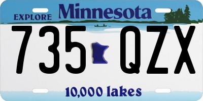 MN license plate 735QZX