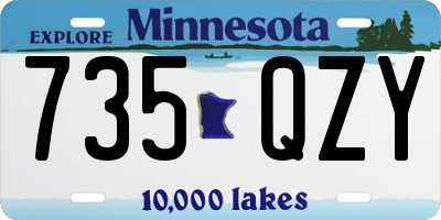 MN license plate 735QZY