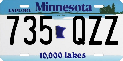 MN license plate 735QZZ